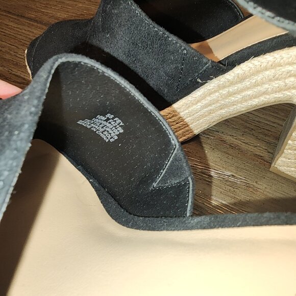 SUN STONE FEY ESPADRILLE DRESS SANDALS NWOT BLACK 10M - Picture 5 of 13